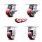 Service Caster 4 Inch Poly on Aluminum Caster Set with Roller Bearing 2 Brakes and 2 Rigid SCC SCC-35S420-PAR-SLB-2-R-2 - alternate 2